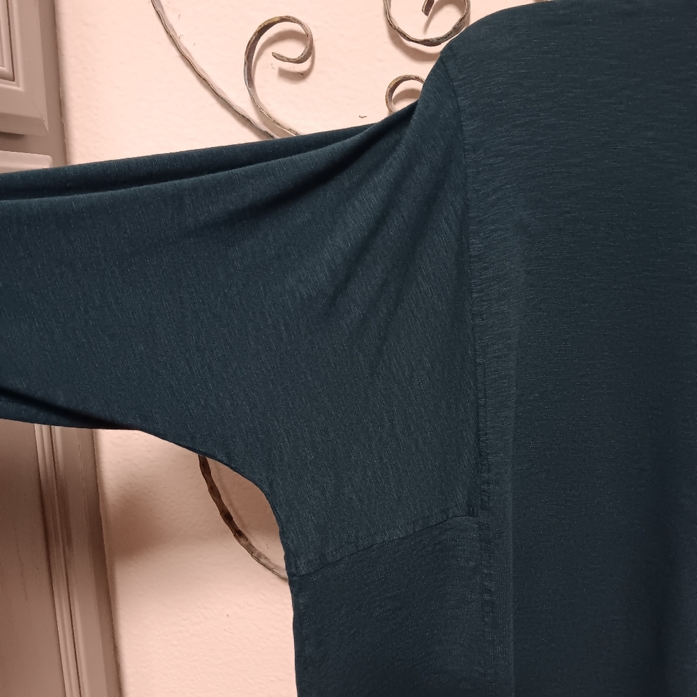 J. JILL cotton Tencel stretch long sleeve pullover shirt, L - Picture 7 of 12